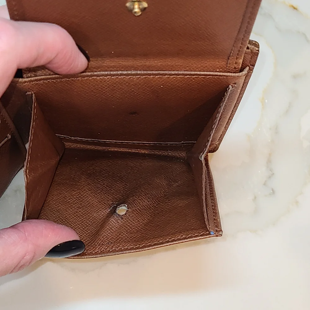 Louis Vuitton Brown and Gold Monogram Wallet Bifold With Coin Purse